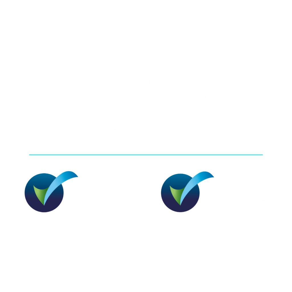 CREST Logo OSCP Logo on top of Cyber Essentials and Cyber Essentials Plus Logo