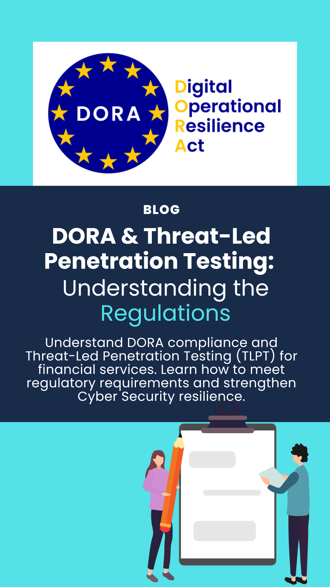 Blog title image which has the full title of the blog along with the DORA logo.